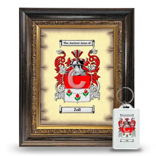 Zoll Framed Coat of Arms and Keychain - Heirloom