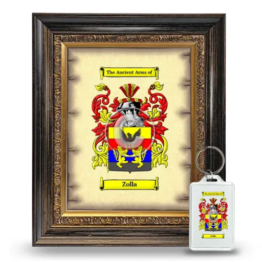 Zolla Framed Coat of Arms and Keychain - Heirloom