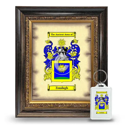 Zondagh Framed Coat of Arms and Keychain - Heirloom