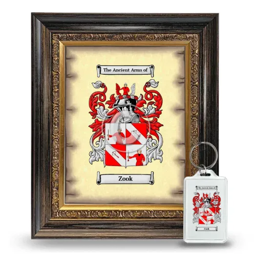 Zook Framed Coat of Arms and Keychain - Heirloom