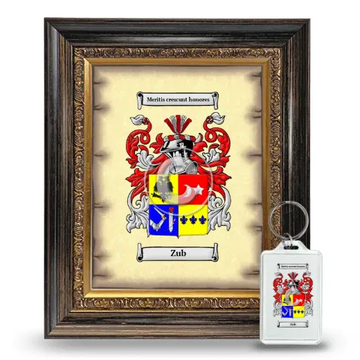 Zub Framed Coat of Arms and Keychain - Heirloom