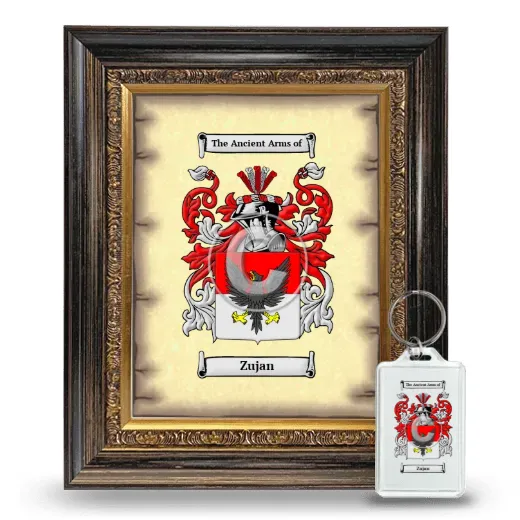 Zujan Framed Coat of Arms and Keychain - Heirloom