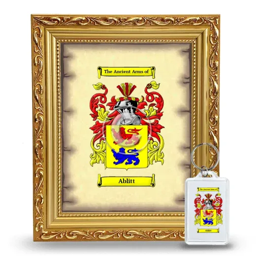 Ablitt Framed Coat of Arms and Keychain - Gold