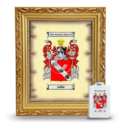Addie Framed Coat of Arms and Keychain - Gold
