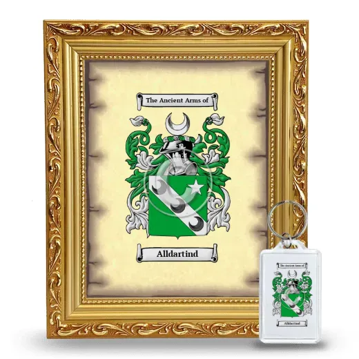 Alldartind Framed Coat of Arms and Keychain - Gold