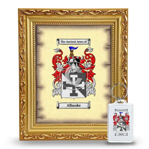 Allmoke Framed Coat of Arms and Keychain - Gold