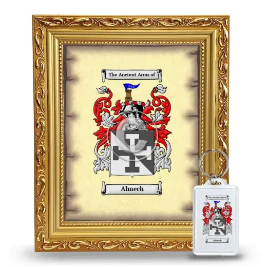 Almech Framed Coat of Arms and Keychain - Gold
