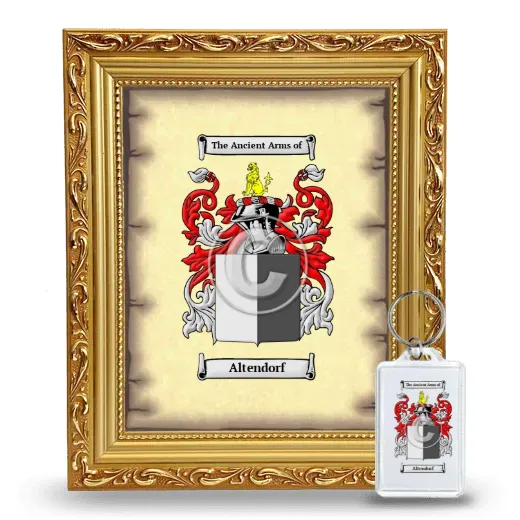 Altendorf Framed Coat of Arms and Keychain - Gold