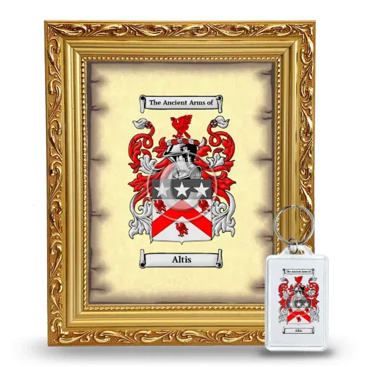 Altis Framed Coat of Arms and Keychain - Gold