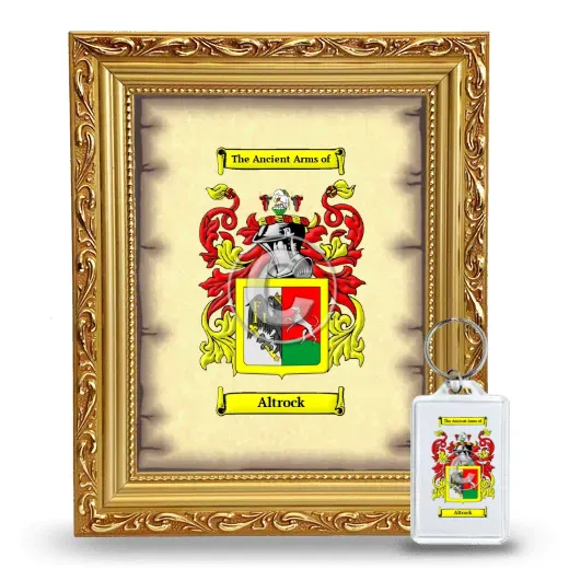 Altrock Framed Coat of Arms and Keychain - Gold