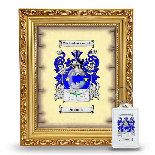Antonia Framed Coat of Arms and Keychain - Gold