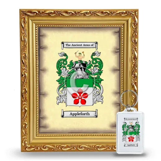 Appleforth Framed Coat of Arms and Keychain - Gold