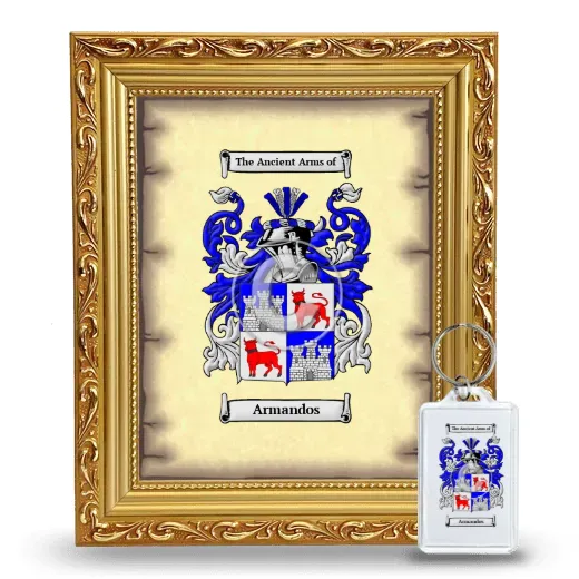 Armandos Framed Coat of Arms and Keychain - Gold