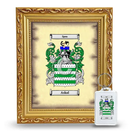 Askal Framed Coat of Arms and Keychain - Gold