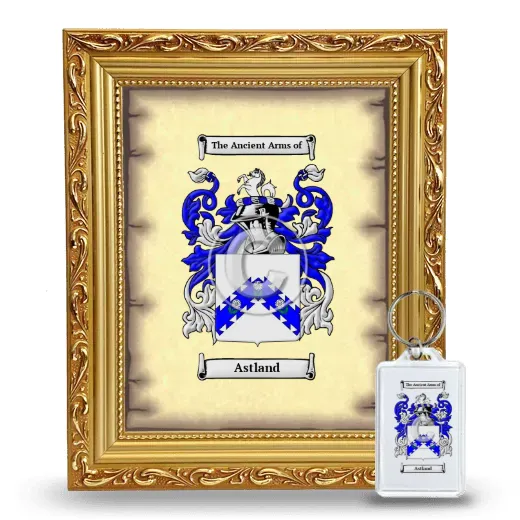 Astland Framed Coat of Arms and Keychain - Gold