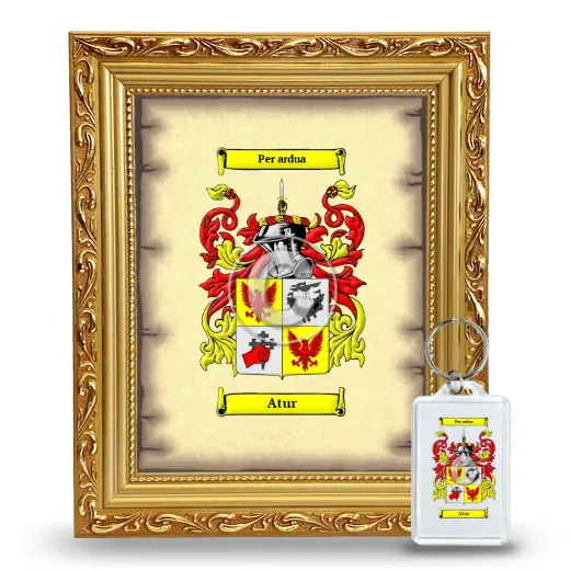 Atur Framed Coat of Arms and Keychain - Gold
