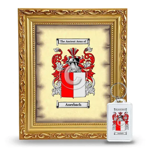 Auerbach Framed Coat of Arms and Keychain - Gold