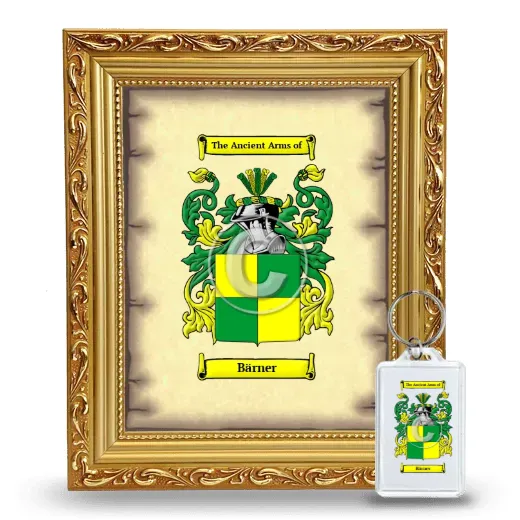 Bärner Framed Coat of Arms and Keychain - Gold