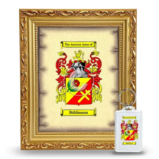 Bühlmann Framed Coat of Arms and Keychain - Gold