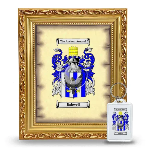 Babwell Framed Coat of Arms and Keychain - Gold