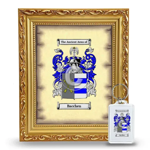 Bacchen Framed Coat of Arms and Keychain - Gold