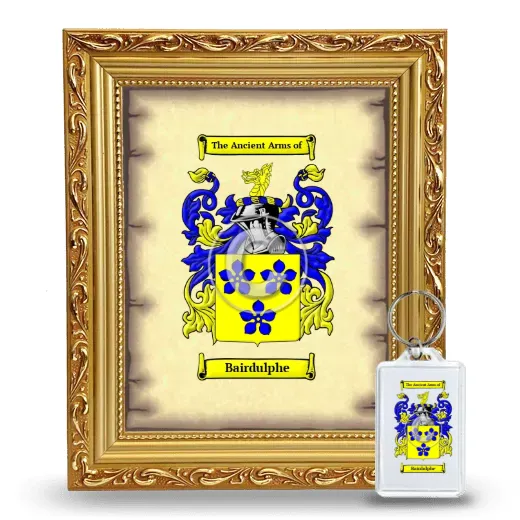 Bairdulphe Framed Coat of Arms and Keychain - Gold
