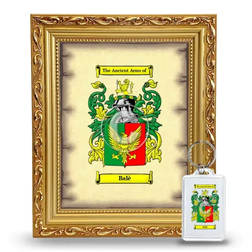 Balè Framed Coat of Arms and Keychain - Gold