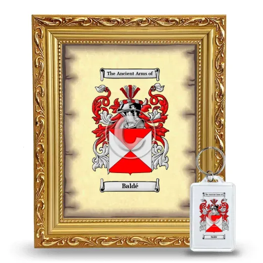 Baldé Framed Coat of Arms and Keychain - Gold