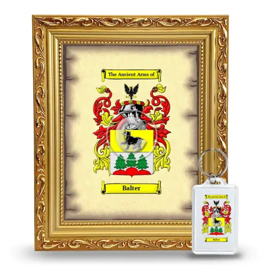 Balter Framed Coat of Arms and Keychain - Gold