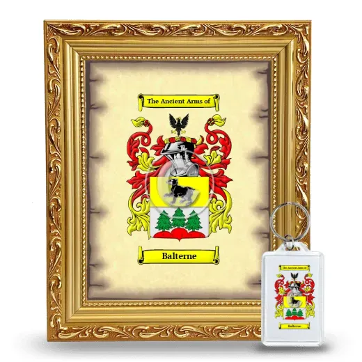 Balterne Framed Coat of Arms and Keychain - Gold