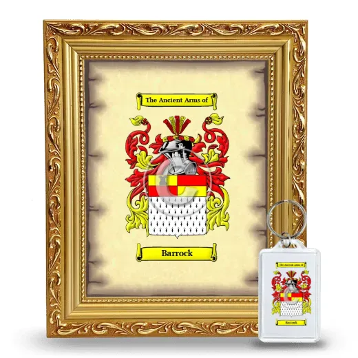 Barrock Framed Coat of Arms and Keychain - Gold