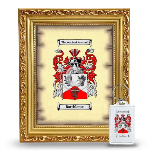 Barthlome Framed Coat of Arms and Keychain - Gold