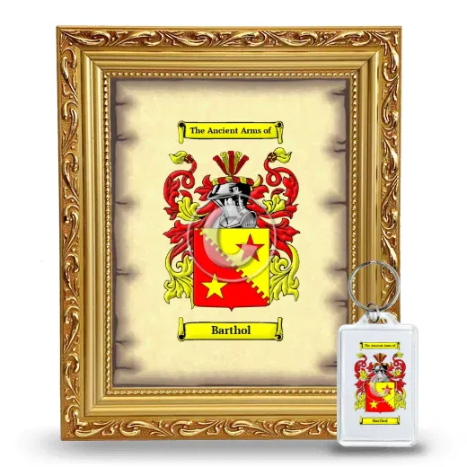 Barthol Framed Coat of Arms and Keychain - Gold