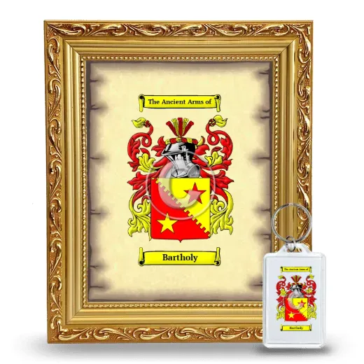 Bartholy Framed Coat of Arms and Keychain - Gold