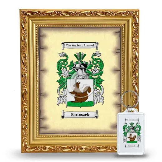 Bartoszek Framed Coat of Arms and Keychain - Gold