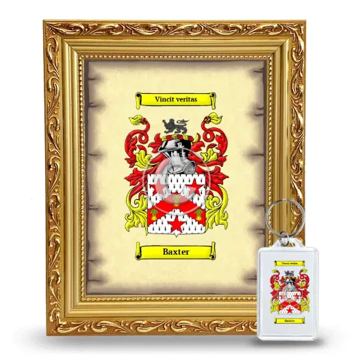 Baxter Framed Coat of Arms and Keychain - Gold