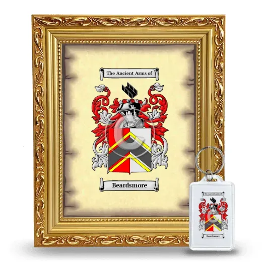 Beardsmore Framed Coat of Arms and Keychain - Gold