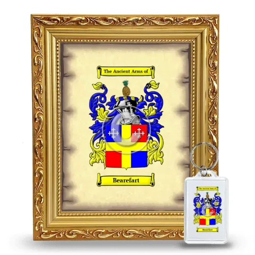 Bearefart Framed Coat of Arms and Keychain - Gold