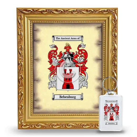 Bebenburg Framed Coat of Arms and Keychain - Gold