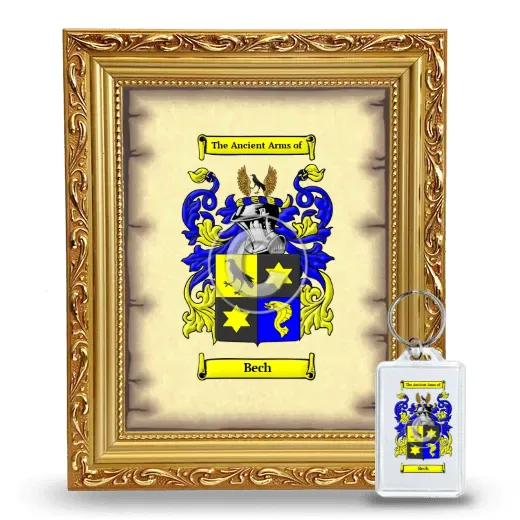 Bech Framed Coat of Arms and Keychain - Gold