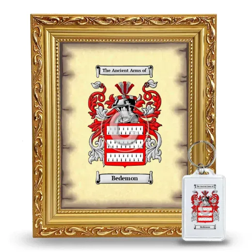 Bedemon Framed Coat of Arms and Keychain - Gold