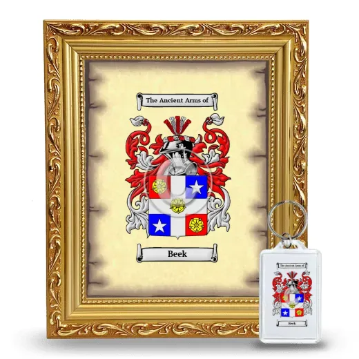 Beek Framed Coat of Arms and Keychain - Gold