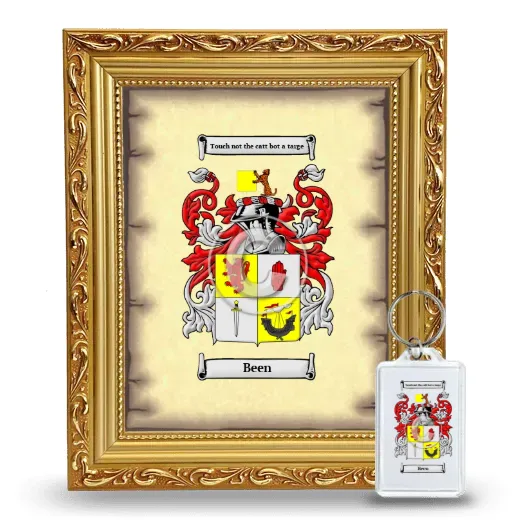 Been Framed Coat of Arms and Keychain - Gold