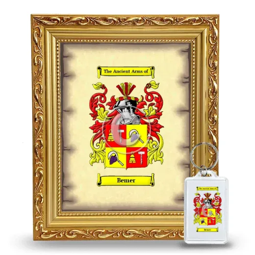 Bemer Framed Coat of Arms and Keychain - Gold