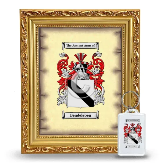 Bendeleben Framed Coat of Arms and Keychain - Gold