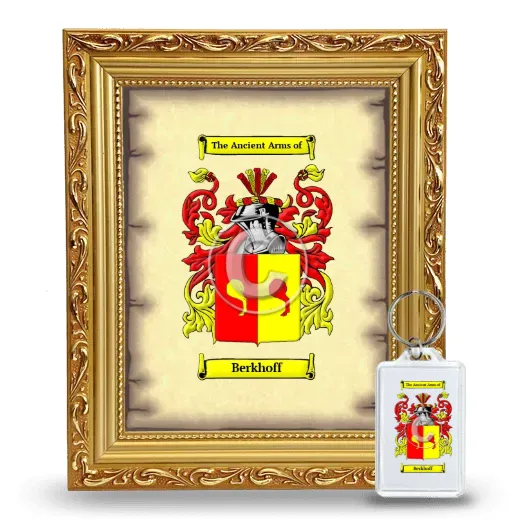 Berkhoff Framed Coat of Arms and Keychain - Gold