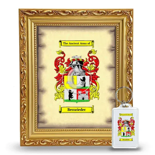 Bernrieder Framed Coat of Arms and Keychain - Gold