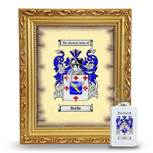 Beylie Framed Coat of Arms and Keychain - Gold