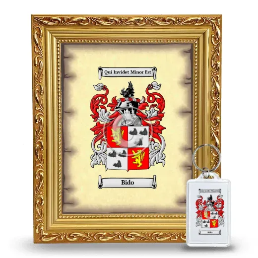 Bido Framed Coat of Arms and Keychain - Gold