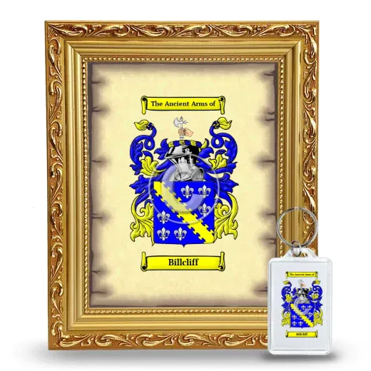 Billcliff Framed Coat of Arms and Keychain - Gold
